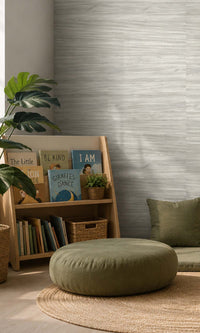 Winter White Metallic Abstract Commercial Wallpaper C7462