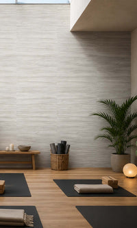 Winter White Metallic Abstract Commercial Wallpaper C7462