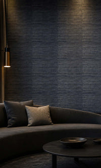 Indigo Metallic Weave Commercial Wallpaper C7468