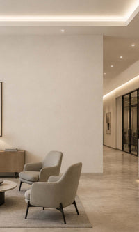 Calming Cream Plain Linen Commercial Wallpaper C7528