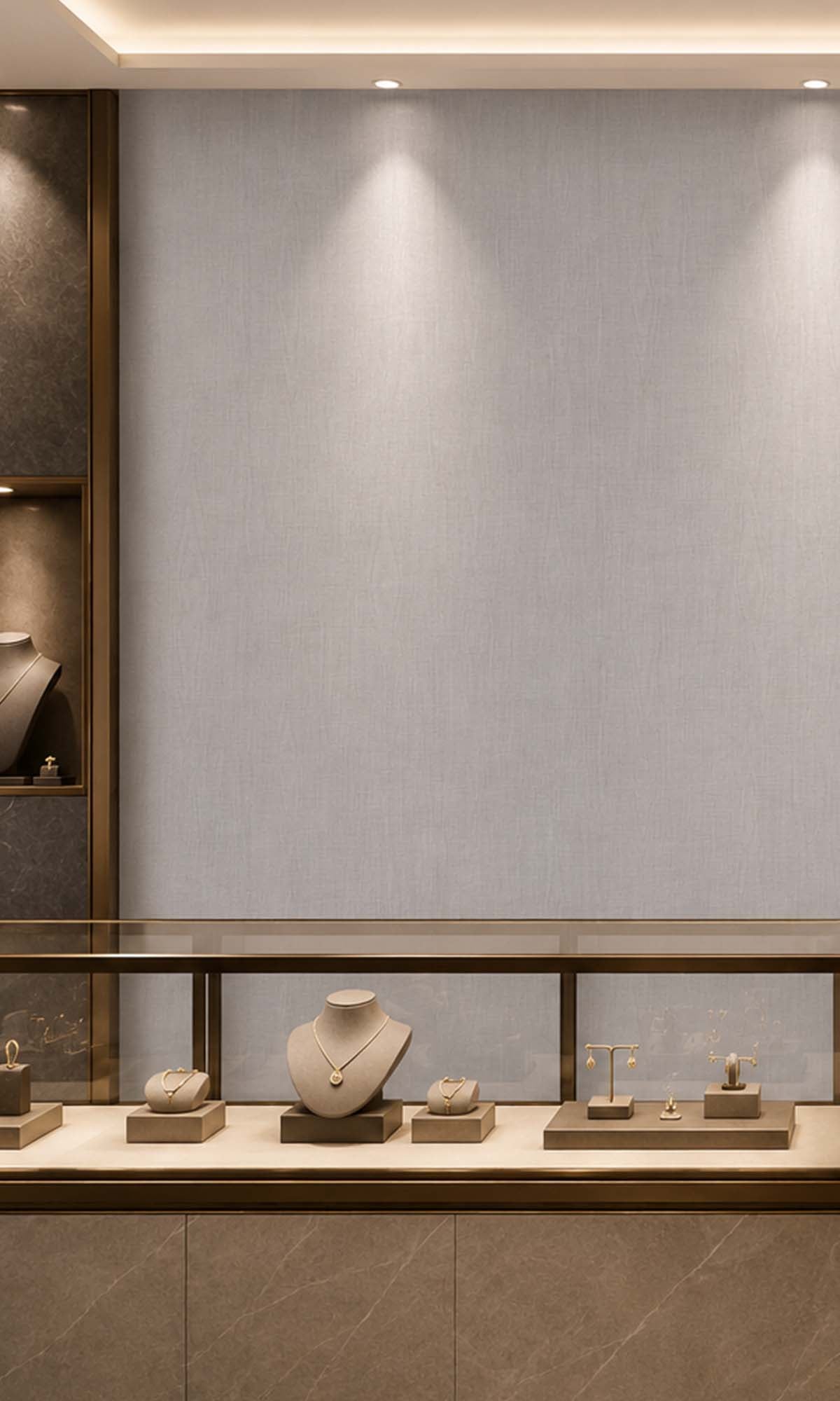 Silver Metallic Embossed Commercial Wallpaper C7533