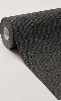 Black Grasscloth Commercial Wallpaper C7541