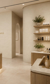 Ivory Linen Like Commercial Wallpaper C7542