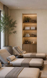 Ivory Linen Like Commercial Wallpaper C7542