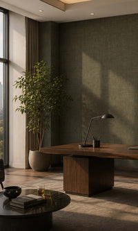 Beige Linen Fabric-back Commercial Wallpaper C7545