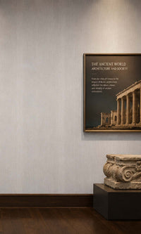 Grey Linen Vinyl Commercial Wallpaper C7549