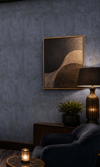 Blue & Grey Linen Vinyl Commercial Wallpaper C7550