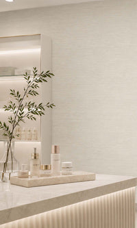 Feather Grass Horizontal Line Textured Vinyl Commercial Wallpaper C7552