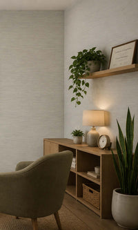 Cove Grey Horizontal Line Textured Vinyl Commercial Wallpaper C7554