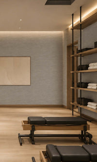 Stormy Seas Horizontal Line Textured Vinyl Commercial Wallpaper C7555