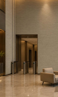 Brown Horizontal Line Textured Vinyl Commercial Wallpaper C7557