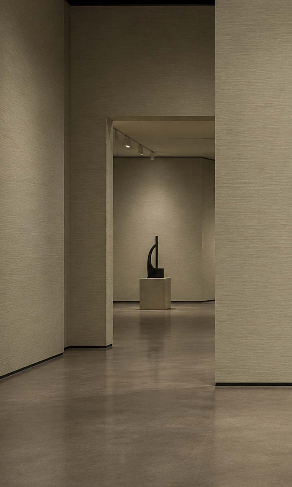 Brown Horizontal Line Textured Vinyl Commercial Wallpaper C7557
