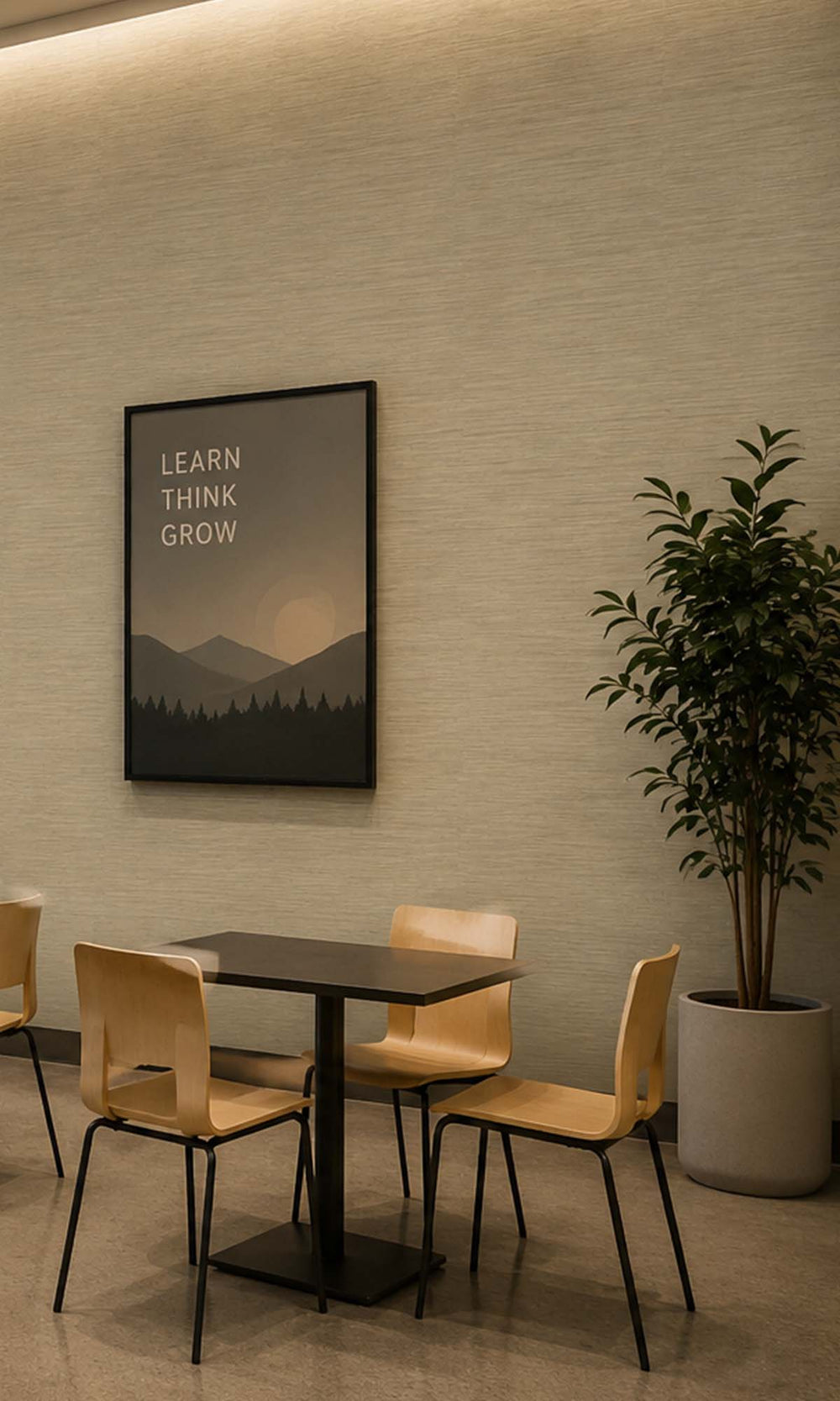 Brown Horizontal Line Textured Vinyl Commercial Wallpaper C7557