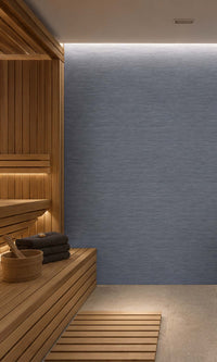 Blue  Horizontal Line Textured Vinyl Commercial Wallpaper C7559