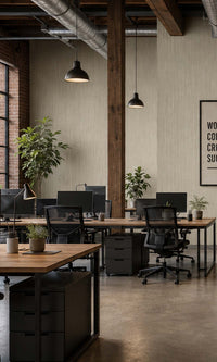 Taupe Basic Textured Vinyl Commercial Wallpaper C7569