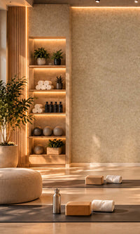 Walnut Leather Like Vinyl Commercial Wallpaper C7582