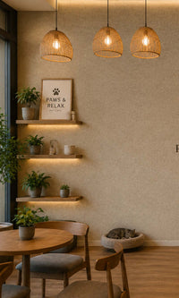 Walnut Leather Like Vinyl Commercial Wallpaper C7582