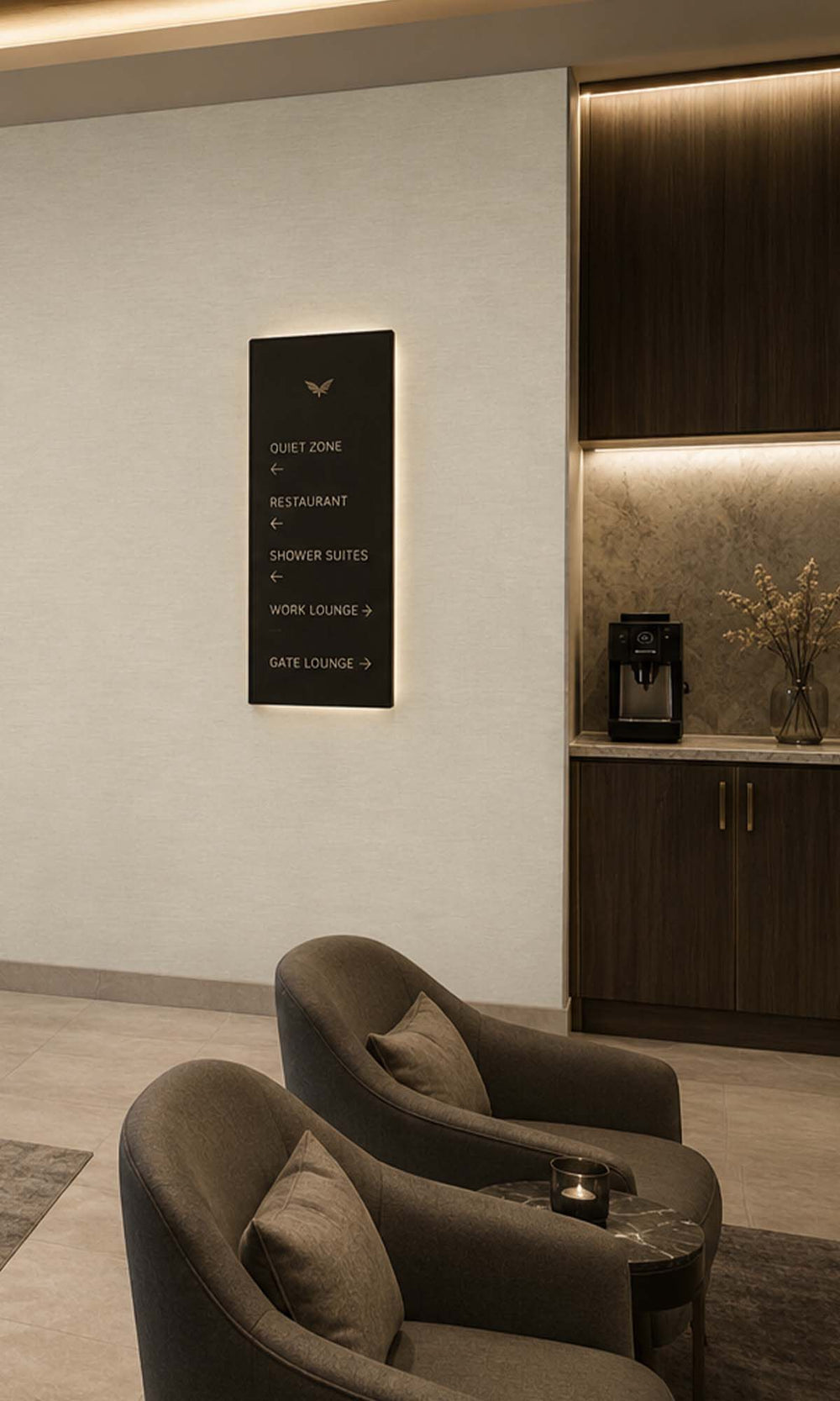 Walnut Geometric Lines Vinyl Commercial Wallpaper C7592