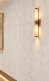 Ivory Faux Effect Vinyl Commercial Wallpaper C7594