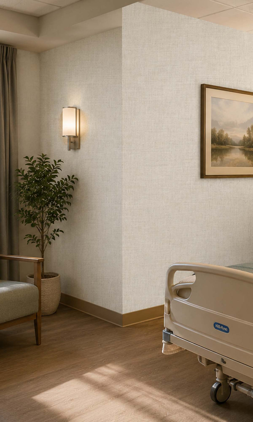 Morning Mist Fabric Like Textured Vinyl Commercial Wallpaper C7599