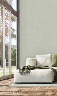 Dove Grey Fabric Like Textured Vinyl Commercial Wallpaper C7600