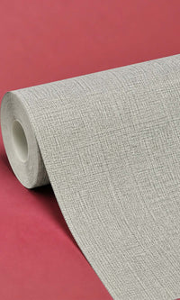 Dove Grey Fabric Like Textured Vinyl Commercial Wallpaper C7600