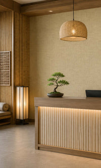 Driftwood Fabric Like Textured Vinyl Commercial Wallpaper C7601