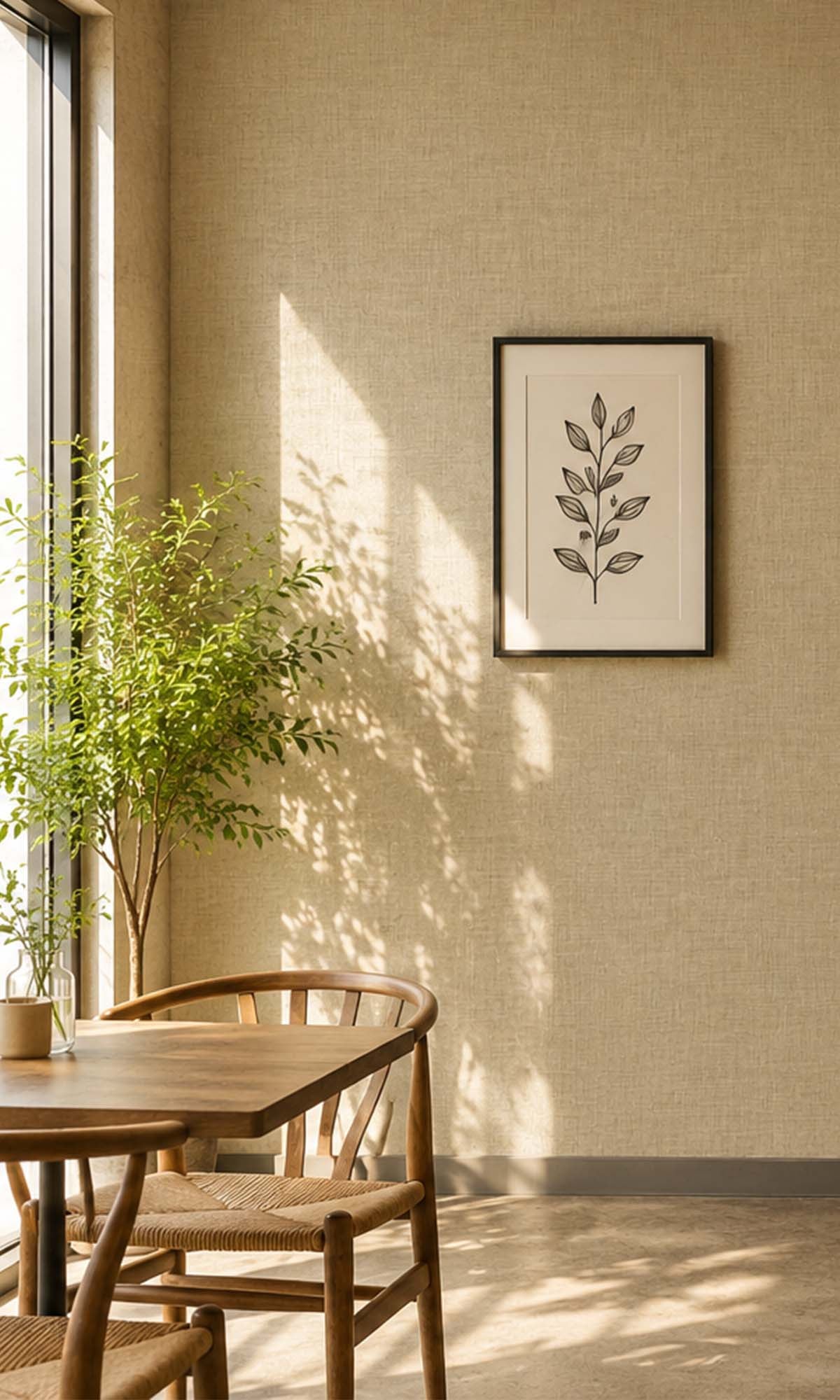Driftwood Fabric Like Textured Vinyl Commercial Wallpaper C7601