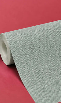 Sage Fabric Like Textured Vinyl Commercial Wallpaper C7604