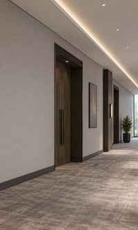 Grey Linen Textured Vinyl Commercial Wallpaper C7611