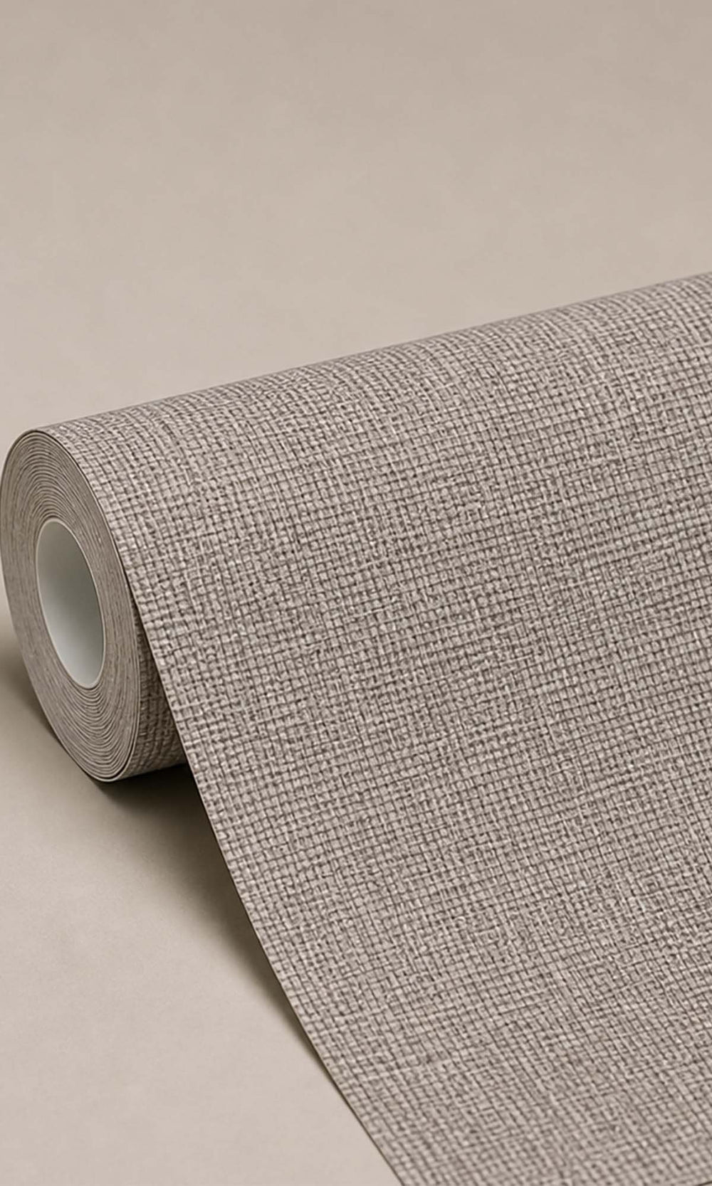 Grey Linen Textured Vinyl Commercial Wallpaper C7611