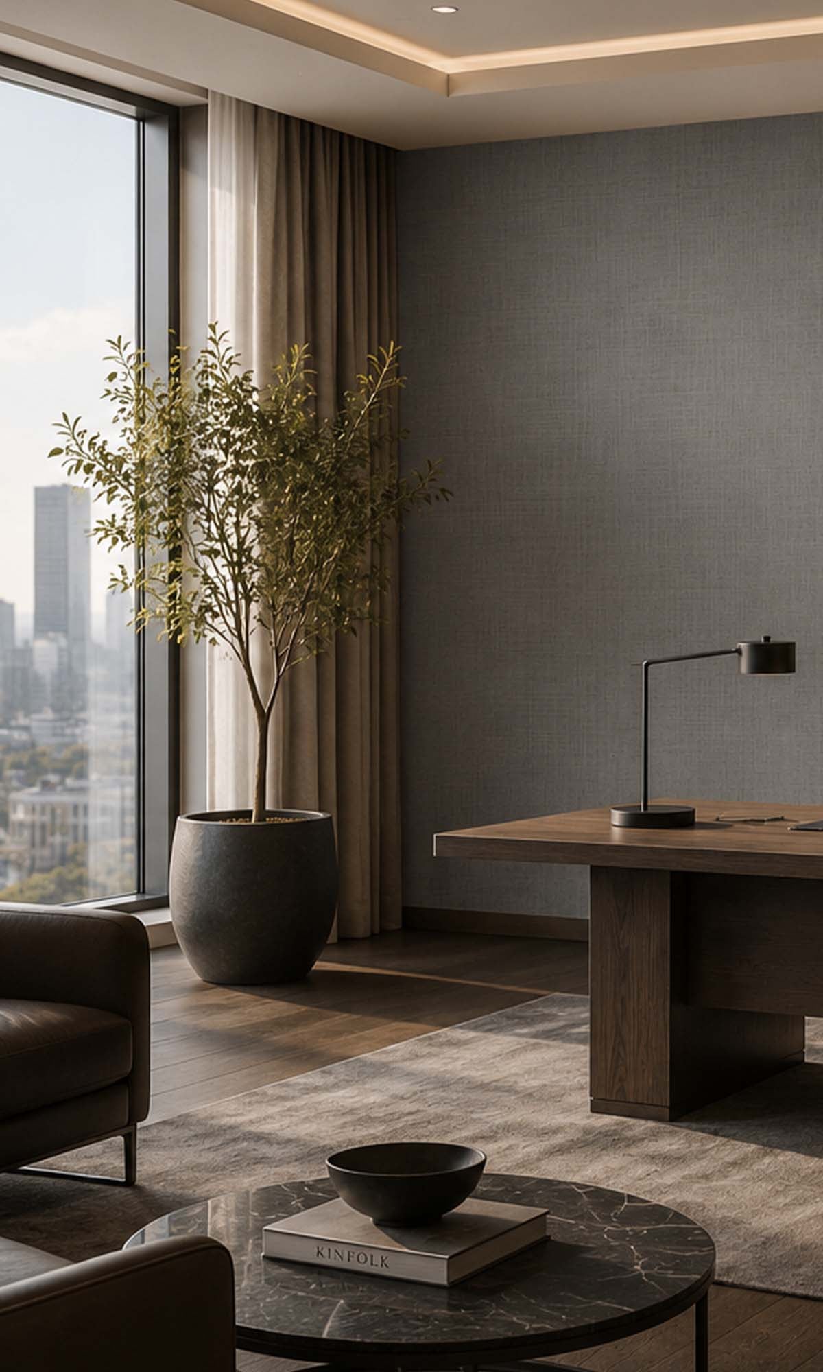 Volcanic Ash Linen Textured Vinyl Wallpaper C7612