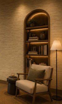Spanish Moss Grasscloth Inspired Vinyl Commercial Wallpaper C7617