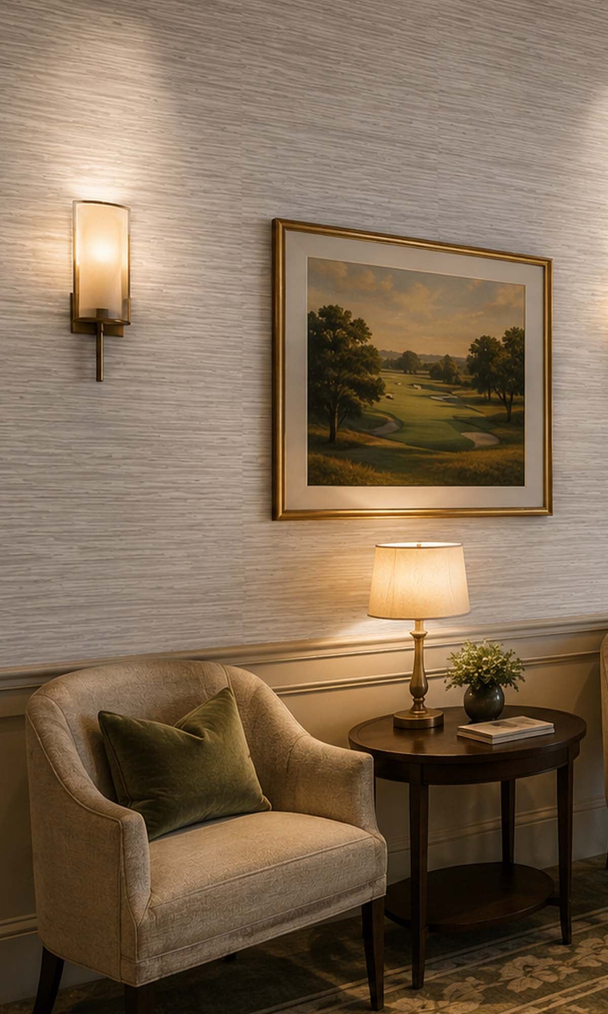Horizon Grasscloth Inspired Vinyl Commercial Wallpaper C7618