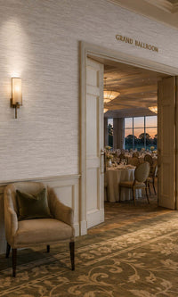 Horizon Grasscloth Inspired Vinyl Commercial Wallpaper C7618
