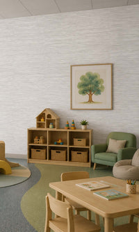 Crescent Moon Grasscloth Inspired Vinyl Commercial Wallpaper C7619
