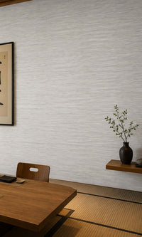 Crescent Moon Grasscloth Inspired Vinyl Commercial Wallpaper C7619