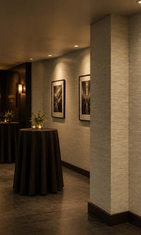 Smoke Embers Grasscloth Inspired Vinyl Commercial Wallpaper C7621