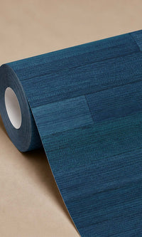 Royal Blue Abstract Planks Vinyl Commercial Wallpaper C7631