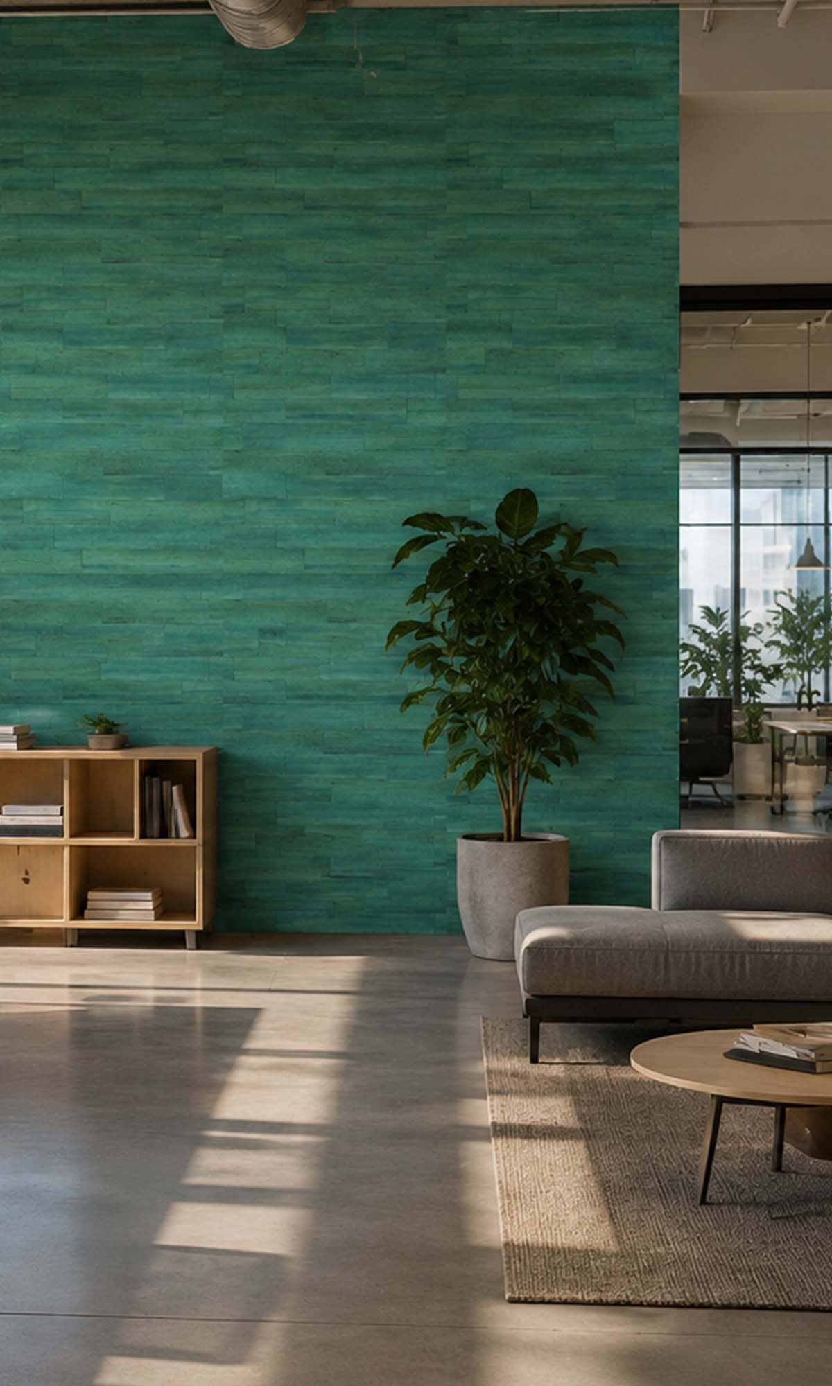 Greenhouse Abstract Planks Vinyl Commercial Wallpaper C7633