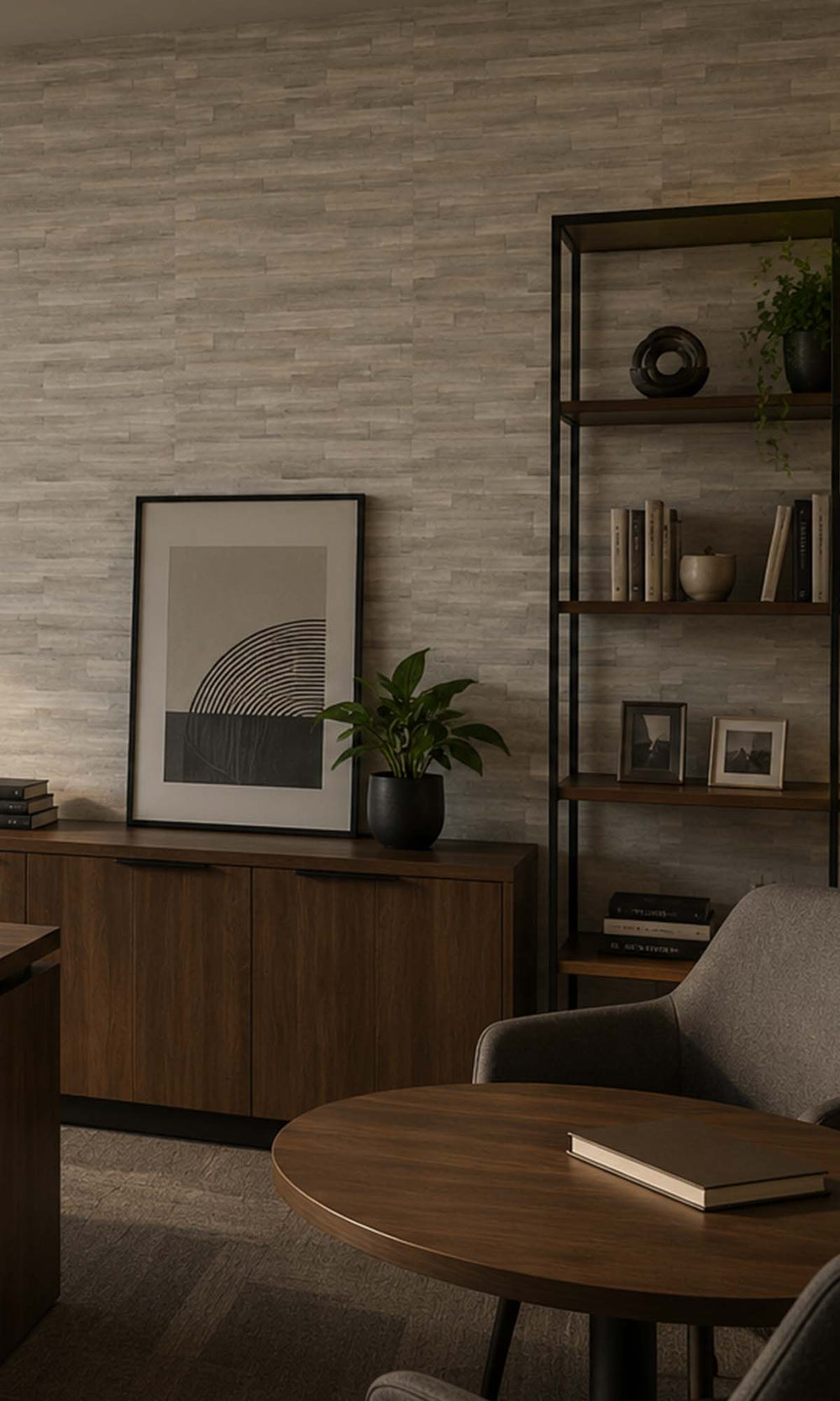 Rustica Abstract Planks Vinyl Commercial Wallpaper C7635
