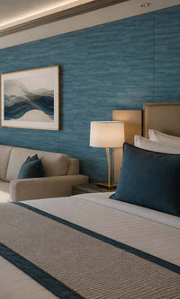 Marine Abstract Planks Vinyl Commercial Wallpaper C7636
