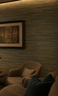 Natural Brown Abstract Planks Vinyl Commercial Wallpaper C7637