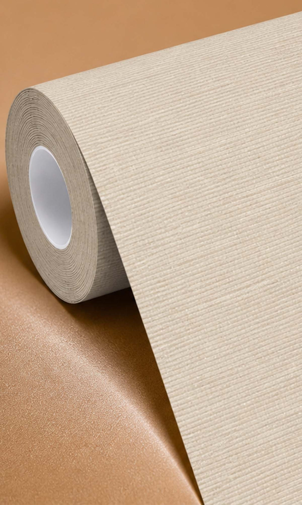 Ivory Hemp Weave Textured Vinyl Commercial Wallpaper C7692