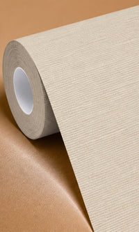 Ivory Hemp Weave Textured Vinyl Commercial Wallpaper C7692
