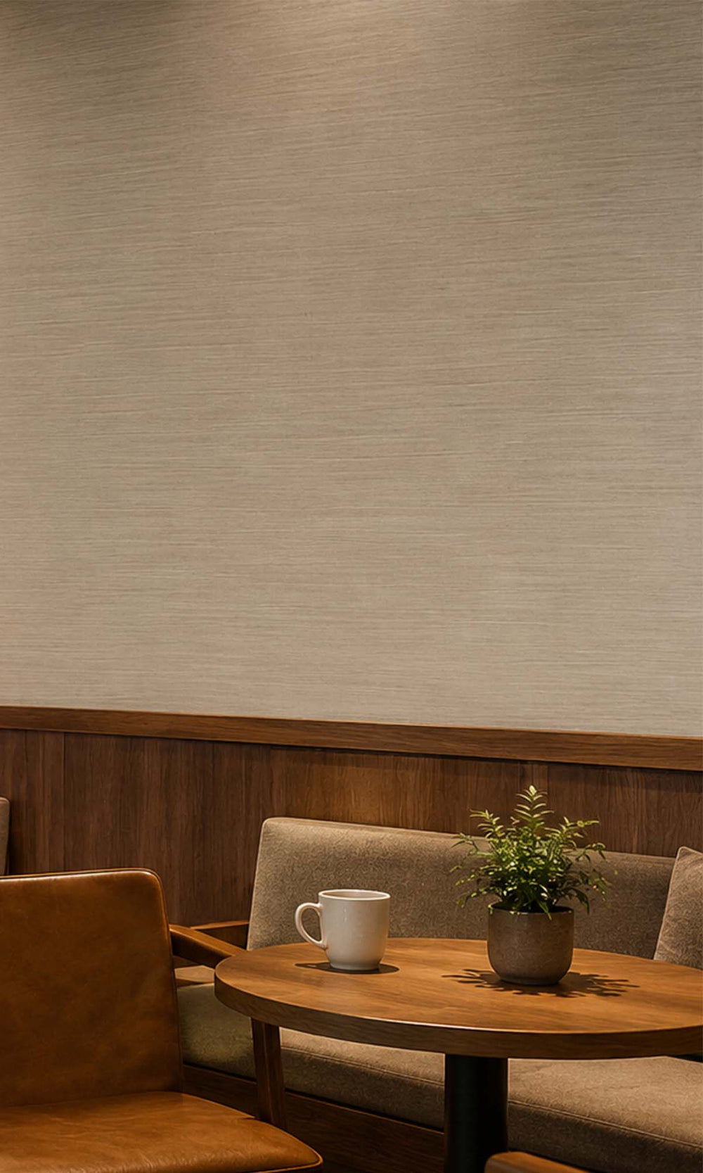 Timber Faux Moroccan Sisal Textured Vinyl Commercial Wallpaper C7722