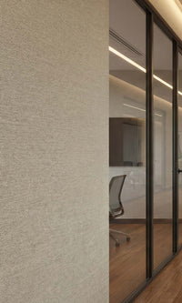 Taupe Faux Linen Weave Textured Vinyl Commercial Wallpaper C7739