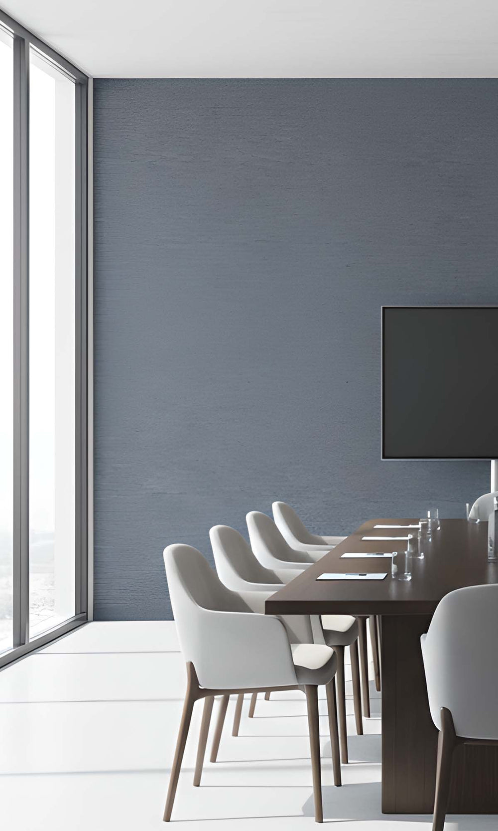 Smoke Gray Faux Linen Weave Textured Vinyl Commercial Wallpaper C7742