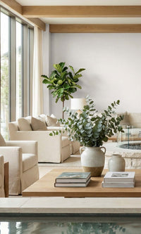 Linen White Faux Stone Look Textured Vinyl Commercial Wallpaper C7745