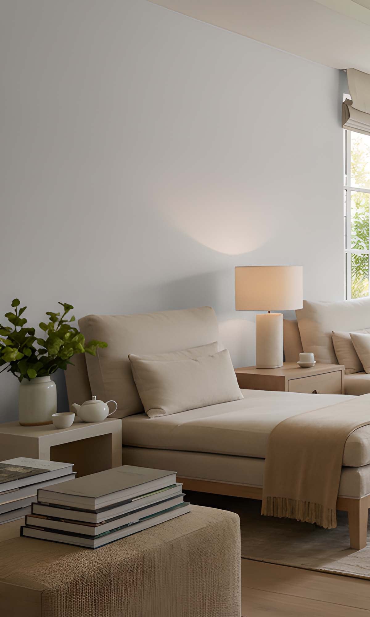 Linen White Faux Stone Look Textured Vinyl Commercial Wallpaper C7745
